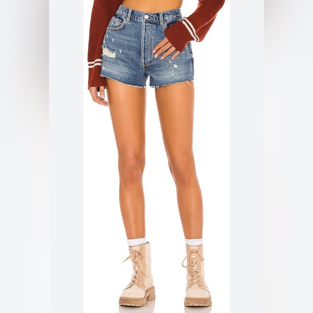 Boyish Women’s the Cody Shorts‎ in Acetone cutoff denim distressed high waist 26